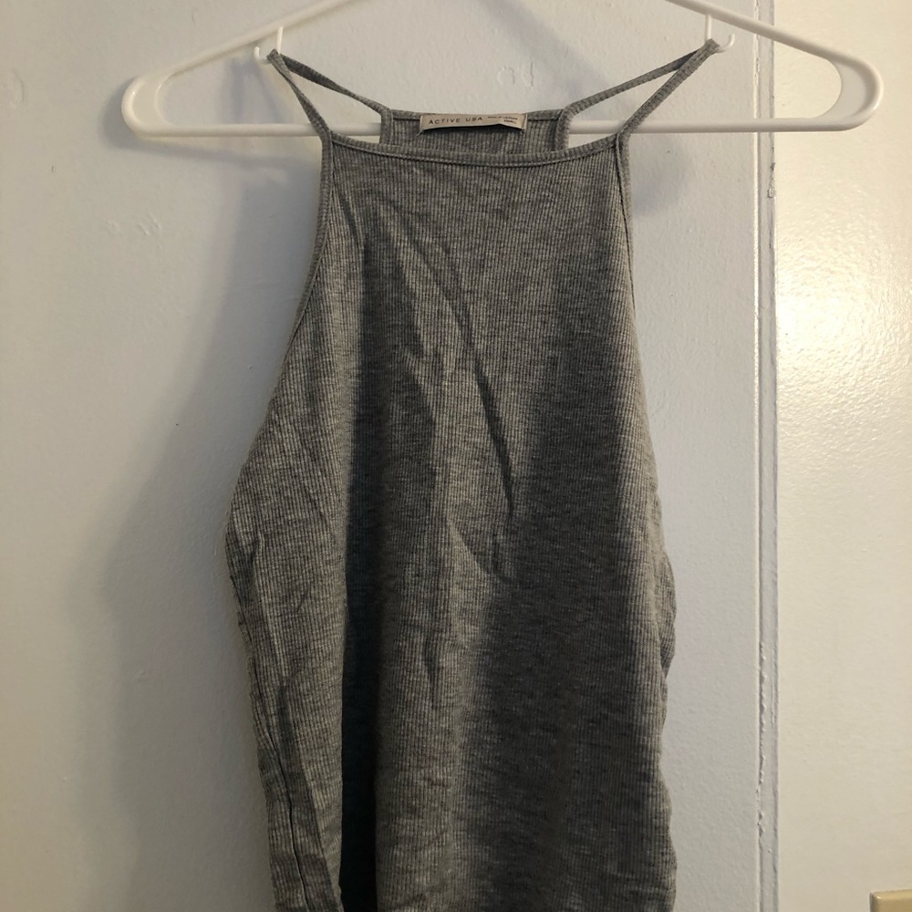 Gray High Neck Tank